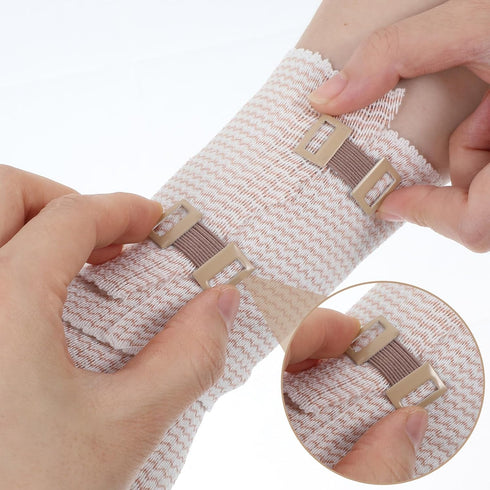 Sorcristy 30 Pack Elastic Bandage Clips, Bandage Wrap Clips Stretch Metal Clip, Swathe Fasteners Pins, Replaceable