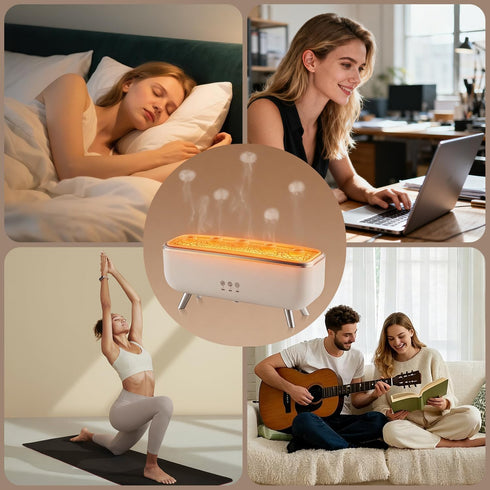 Stjiatu 300ML 7 Jellyfish Diffuser Humidifier, Essential Aromatherapy Ultrasonic Diffuser with Essential Oils. Colors