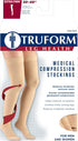 Truform Compression Stockings for Men and Women, 30-40 mmHg, Thigh High, Dot-Top, Closed Toe, Black, Medium