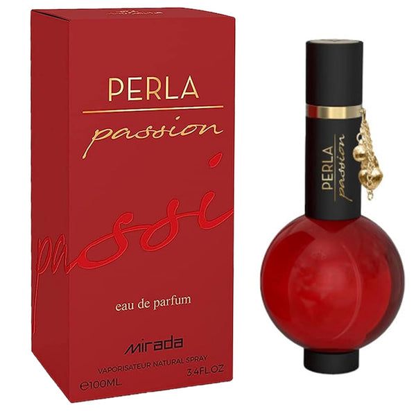 MIRADA Perla Passion Women's Eau de Parfum (EDP), 3.4 FL. Oz (100ml) with Notes of Pear & Jasmine