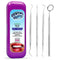 Dental Hygiene Kit, Stainless Steel Tool Set for Calculus & Plaque Removal - Includes Tarter Scraper, Tooth Pick, Mouth