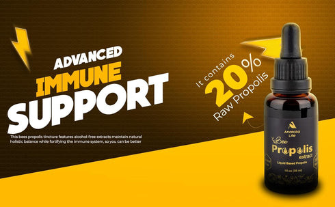 Natural Bee Propolis Extract, 30 mL | Advanced Liquid Tincture Immune System Booster, Seasonal Defense, Pure High