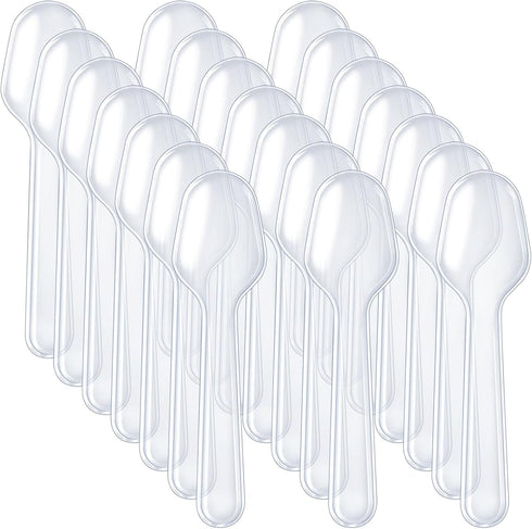 500 Pcs Disposable Clear Plastic Mini Spoons, 3 Inch Tasting Spoons for Crafts, Sampling, Ice Cream