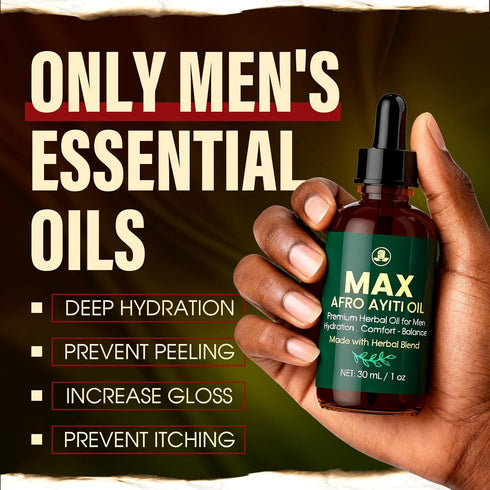Qiyvipo Male(1) Max+ Afro Ayiti Oil, Natural Herbal Massage Oil