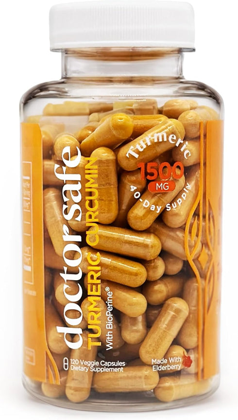 Turmeric Curcumin with Black Pepper Extract 1500mg - High Absorption Turmeric Supplement for Joint Support - 120