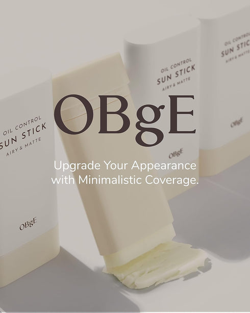 OBgE Oil Control Stick (0.6oz), Non-Greasy Facial Care, Lightweight Protection, Oil Absorption, Travel Essentials