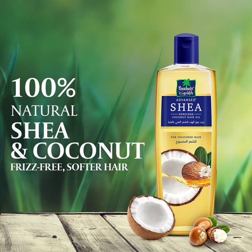 Parachute Advansed Shea Enriched Coconut Hair Oil, Moisturizing for Frizz-Free, Soft & Shiny Hair, 6.7 fl.oz