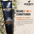 Woody's 2-in-1 Beard Conditioner for Men – Moisturizes & Conditions Dry Flaky Beards with Botanicals, 4fl oz, 2 Pack