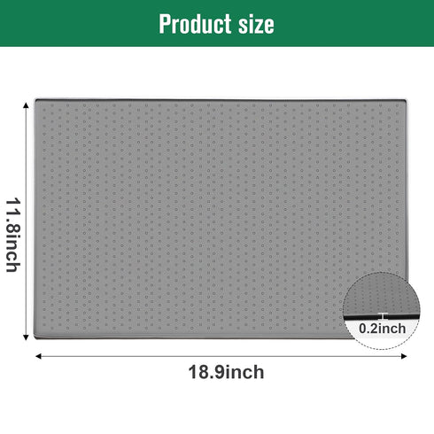 LVFEIFAN Bedroom(11.8"x18.9") OBKING Trash Can Mat, with Non-Slip Particles to Prevent Trash Can Movement and Protect