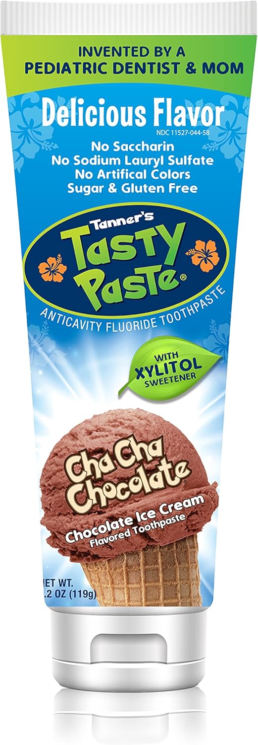 Tanner's Tasty Paste Cha Cha Chocolate Anti-Cavity Fluoride Toothpaste 4.2 oz.