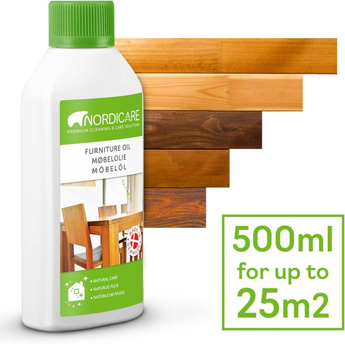 Nordicare Wood Oil Colorless 16.9 oz - Premium Walnut, Teak Oil for Oak, Beech, Indoor Use