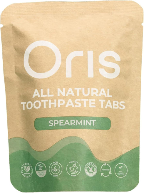 Oris Health Oris Natural Toothpaste Tablets - Hydroxyapatite Toothpaste Tablets for Enamel Remineralization, Kid-Friendly