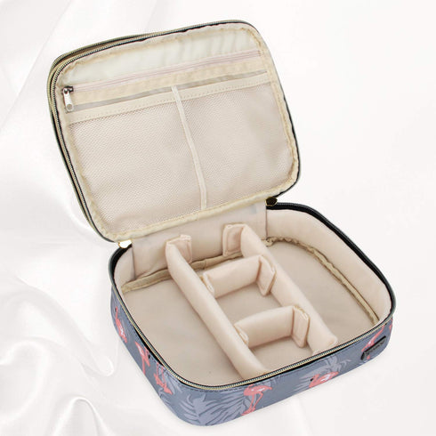 Teamoy Travel Makeup Brush Organizer, Cosmetic Brushes Bag Case with Compartment for Brushes and Beauty Essentials,