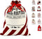 LessMo Christmas Santa Sack, Large Canvas Gift Bag with Drawstring, Reusable Personalized for Xmas Storage