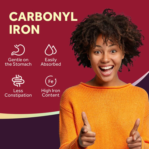 Doctor's Recipes Iron Supplement 65 mg with Vitamin C for Red Blood Cells and Immunity Health