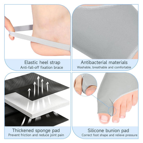 Posturace 2PCS Hammer Bunion Corrector for Women & Men Big Toe, Big Toe Separators, Toe Straightener, Bunion Pads