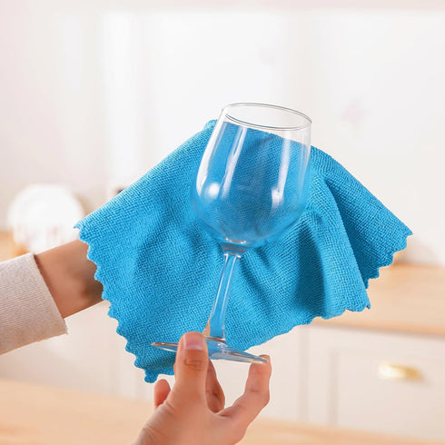 Vnoss 24 Pack 11 x12 inch, Microfiber Cleaning Cloth, Highly Absorbent Cleaning Rags, Reusable Lint Free Cloths