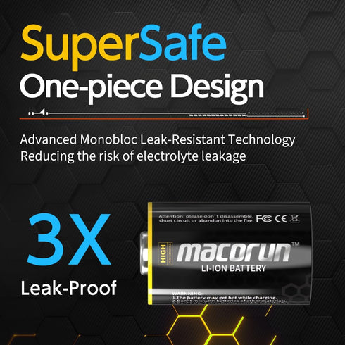 MACORUN CR2 3V 2 Pack, 935mAh CR2 CR2 CR2 12-Year Lithium Battery Real Capacity Non-Rechargeable Battery, Long Lasting