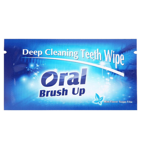 50Pcs Wipes Dental Clean Teeth Wipe Cloth, Teeth Wipes Disposable Brush Ups Toothbrush Baby Oral Cleaning Stick Dental Care, Oral Toothbrushes Whitening for Oral Deep Cleaning