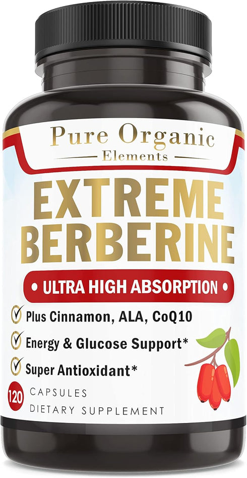 Extreme Berberine Plus with ALA, CoQ10, Turmeric, Cinnamon & 21 Herbs for Healthy Blood Sugar & Immunity