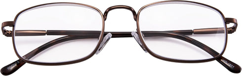 EYEGUARD 2 Pairs Spring Hinge Reading Glasses for Men Women, Readers 2.00