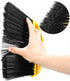 Broom and Dustpan Set for Home, Soft Bristles Indoor Broom with Stainless Steel Dustpan, Kitchen Cleaning Combo