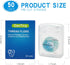 840D Fluffy Floss Threaders, Deep Clean Dental Floss for Braces, Bridges, Implants, Mint Aroma, 50 Threaders (1 Pack)