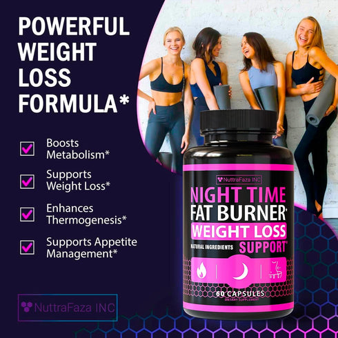 (2 Pack) Night Time Weight Loss Pills for Women - Advanced Fat Burners & Appetite Suppressant Diet Pills