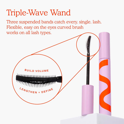 Tower 28 MakeWaves Vegan Mascara, JET Black, Lengthening, Volumizing, No Clumping or Flaking for Sensitive Eyes