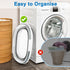 Collapsible Mop Bucket with Handle, 16L Silicone Square Cleaning Bucket for Windows or Car Washing, Storage Organizer