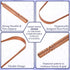 Pack 2 YAHIKA ENT Pure Copper Tongue Scraper for Adults, Tongue Scrubber for Bad Breath, Easy to Use, Tongue Cleaner