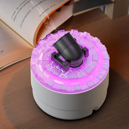 White USB Essential Oil Diffuser with LED Light and Humidifier