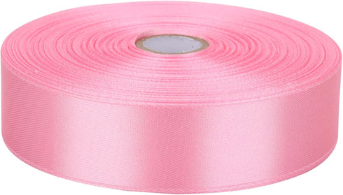 1 inch 50 Yard Pink Satin Ribbon for Gift Wrapping, Wedding, Crafts, Christmas, Floral, Invitation Decorations