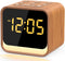 Housbay Wooden Sound Machine Alarm Clock for Bedrooms - Gentle Wake-Up with