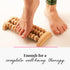 tuuli Wooden Foot Massager, Grooved Muscle Roller, Helps Ease Muscle Tension and Improve Blood Circulation, Natural