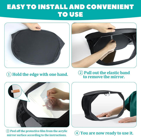 NZELSW Mirror Therapy Box for Hand Stroke and Hand Rehabilitation, Hand Rehabilitation Equipment, Lightweight Foldable