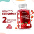 Vitamatic Vitamin B Complex Gummies, 60 Strawberry Flavor Gummies with Vitamin C & Inositol