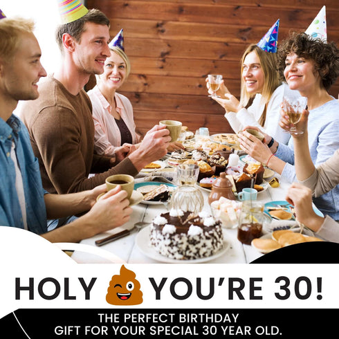 30th Birthday Decorations Toilet Paper for Men & Women - Funny Design Novelty Eco-Friendly, Ultra Soft & Comfortable