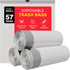 Small Trash Bags ¦ 4 Gallon Drawstring Trash Bags, 57 White Unscented Garbage Bags for Bathroom Cleaning Supplies