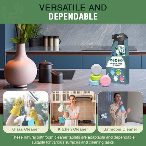 All Purpose Cleaner Tablets – Family Pack – Eco-Friendly Natural Kitchen Cleaner, Glass, Bathroom & Water Stain Remover