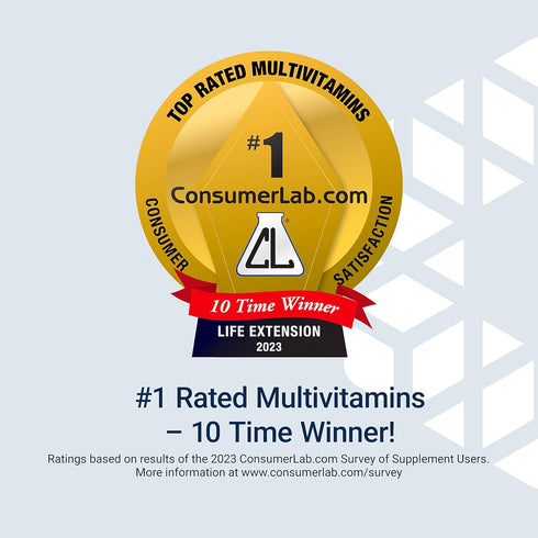 Life Extension Two-Per-Day Multivitamin, 120 Capsules, Non-GMO, Gluten-Free, Over 25 Vitamins, Minerals & Extracts,