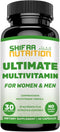 Halal Multivitamins for Women, Men & Adults, 30 Servings, Iron, Vitamins A, B6, B12, C, D3, E, Zinc & More