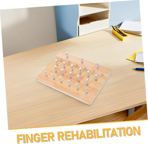 UPKOCH Hand Therapy Dexterity Training Board - Wooden Finger Exercise Device