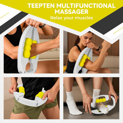 teepten Elbow Arm Massager & Forearm Massager, Adjustable Foam Roller, Trigger Point Muscle for Calves, Tennis