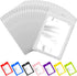 ANZNKU 100 Pcs Resealable Mylar Bags with Clear Window, Foil Pouch Zipper Bags for Food Storage Supplies