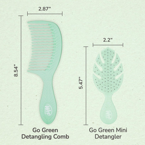 Wet Brush Go Green Tea Tree Oil Infused Treatment Comb, Wide Tooth Hair Detangler with WaveTooth Design