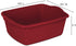 Tribello Plastic Wash Tub Dishpan Basin | 12 Quarts | Heavy Duty Foot Bath for Soaking Feet, Made in USA (Red)