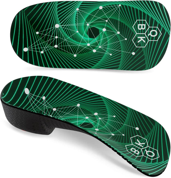 Plantar Fasciitis Orthotic Shoe Insoles, QBK High Arch Support Inserts for Heel Pressure Relief, M