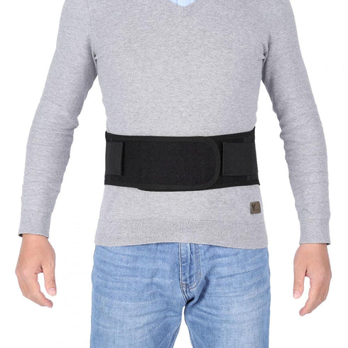 Lower Back Compression Brace - Tourmaline Self Heating Magnetic Waist Trainer Wrap Belt for Pain Relief, Fits Men Women