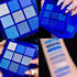 AMY'S DIARY Blue Eyeshadow Palette, Glitter Eye Shadow Makeup, Waterproof Navy Blue Shimmer Palette